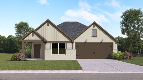 Camden G Elevation with Brick.