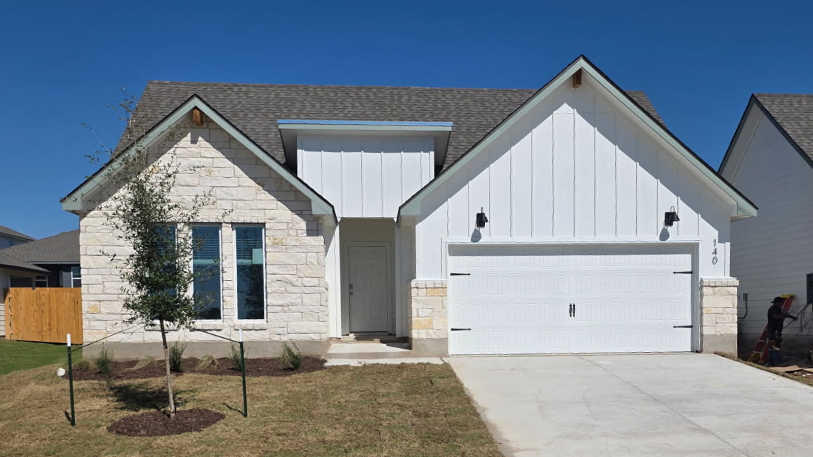 Elgin Front Exterior F Elevation with Brick.