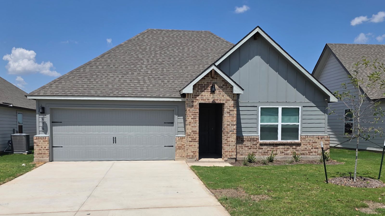 Texas Cali Front Exterior G Elevation with Brick.