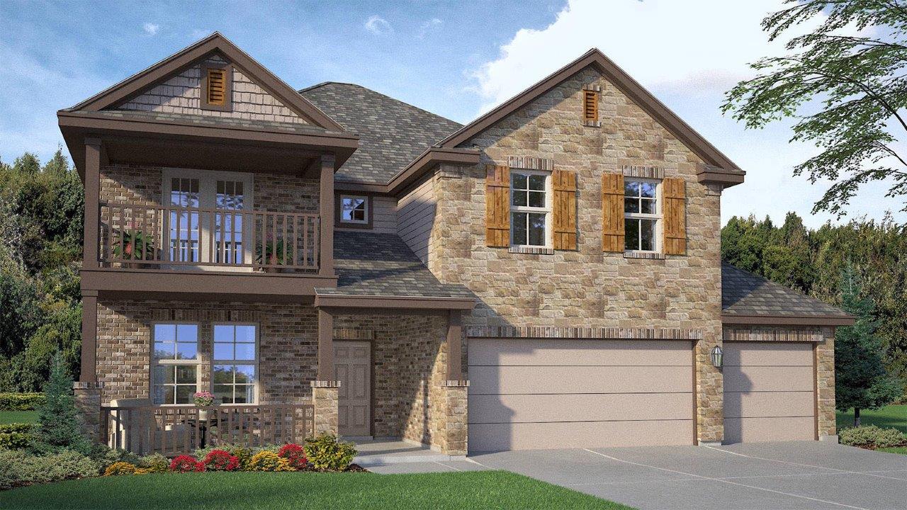 Kiawa Z Elevation 3 Car Garage.