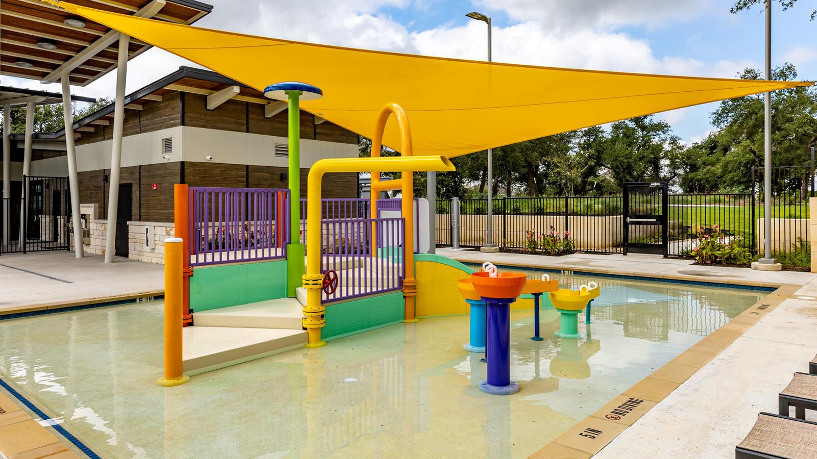 Cool Water Model Home Amenity Exterior Kid Pool View.