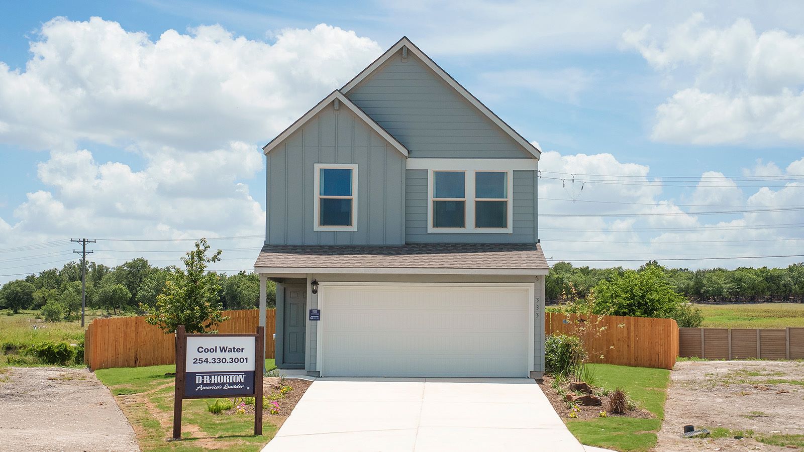 Cool Water model home front exterior jasmine elevation D.