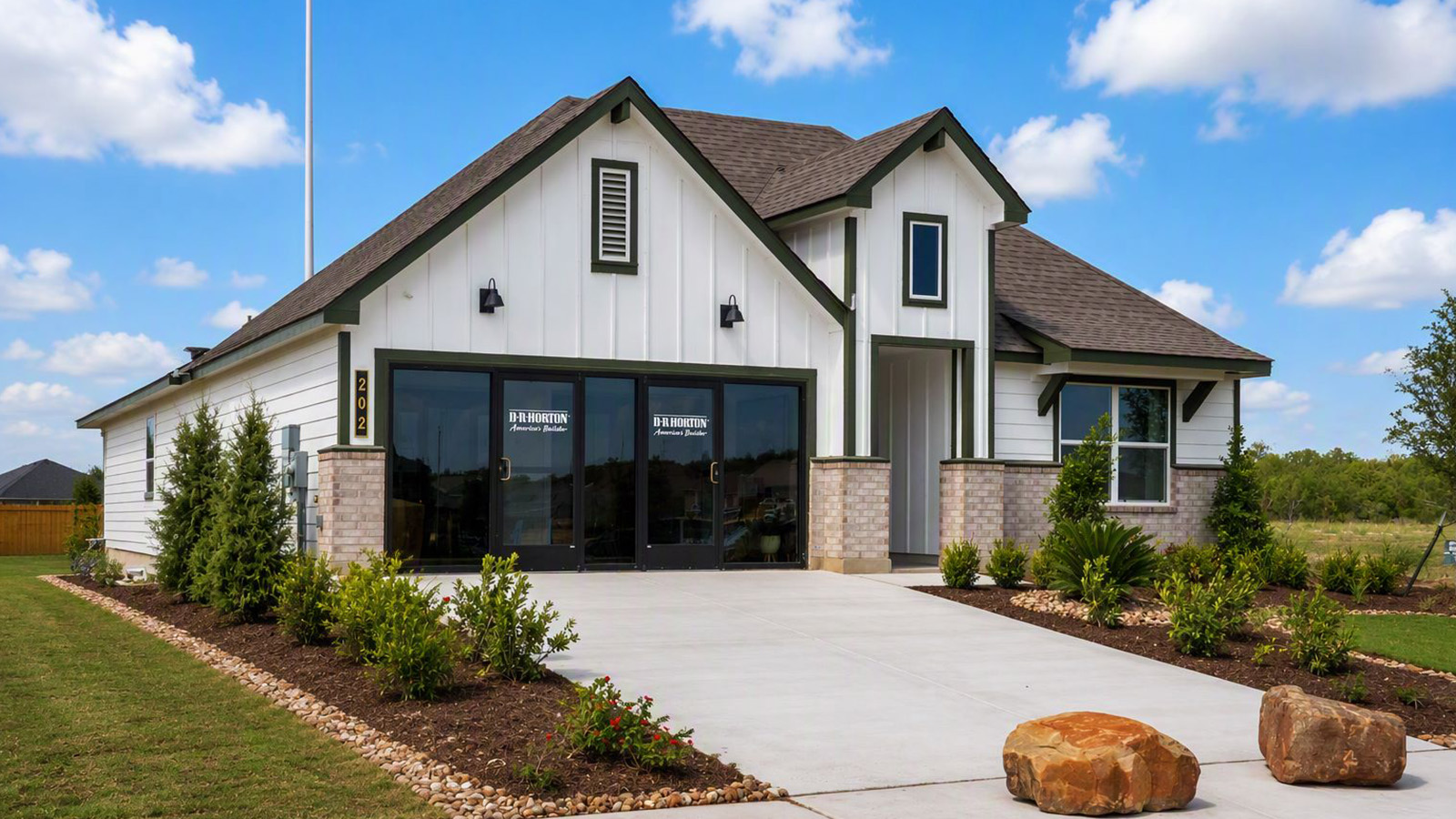 Wildwood Model Front Exterior Kingston G Elevation with Brick.