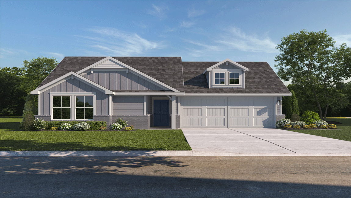 Ashburn H Elevation with Brick.