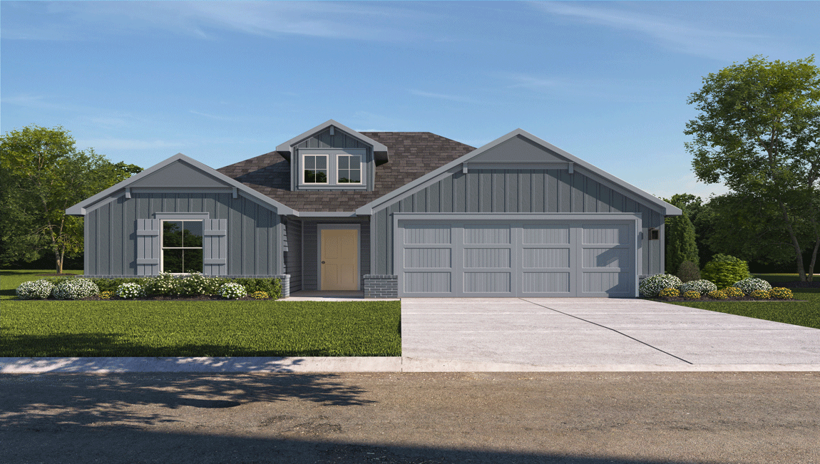 Elgin H Elevation with Brick.