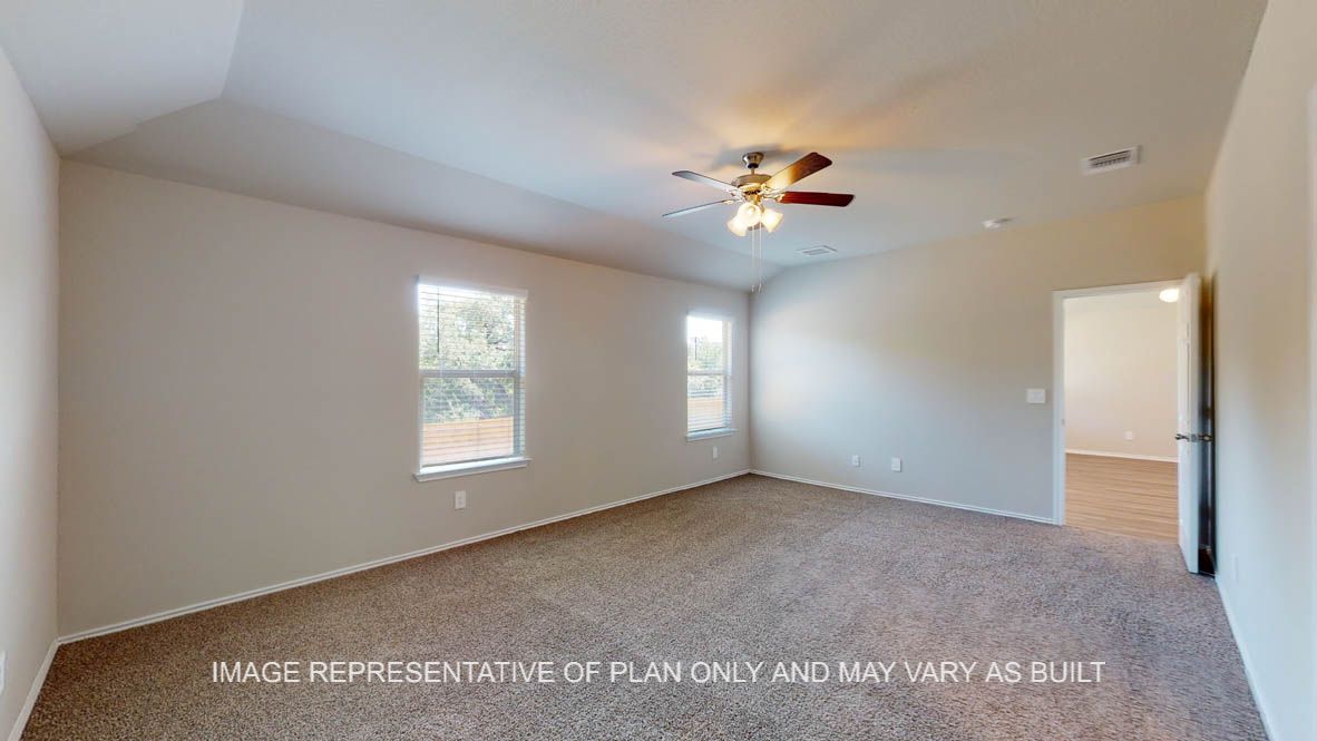 Kingston open concept dining room and living room with vinyl plank flooring throughout.