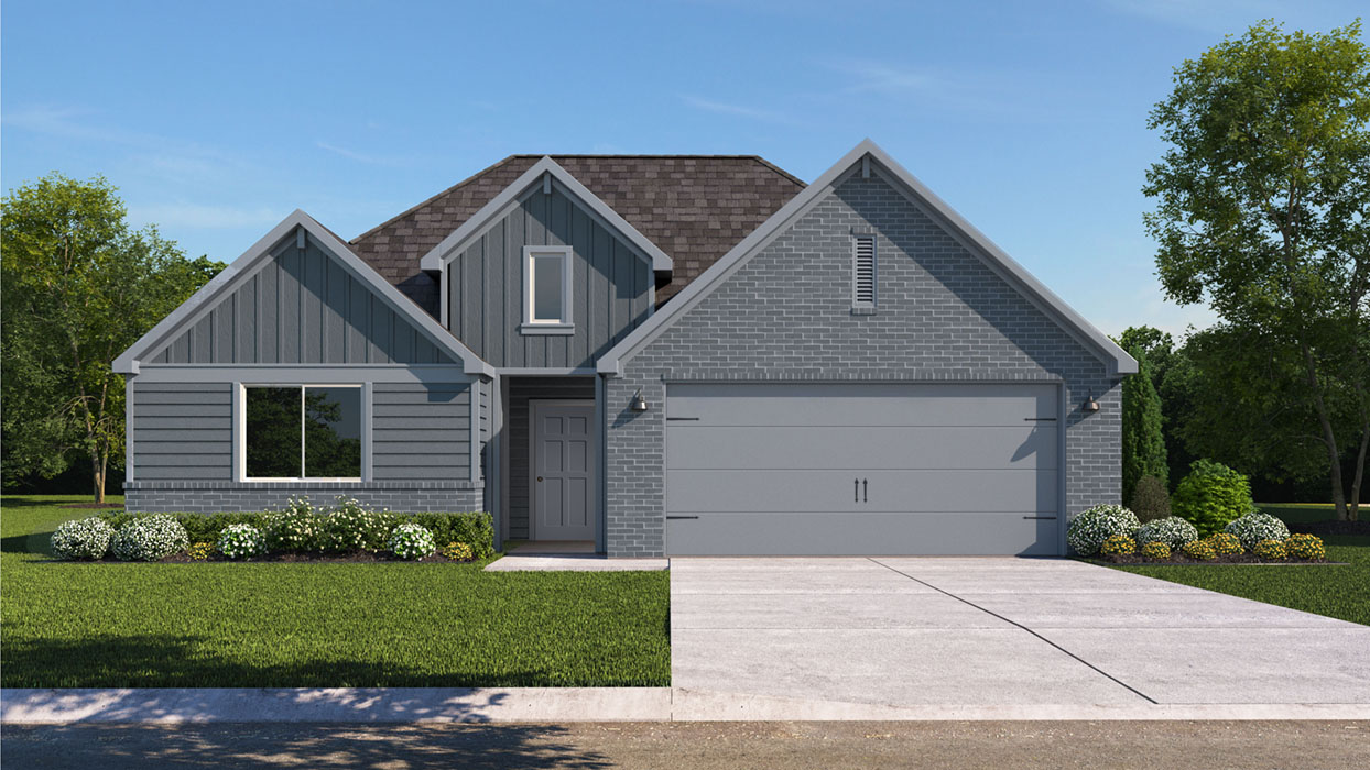 Elgin G Elevation with Brick.