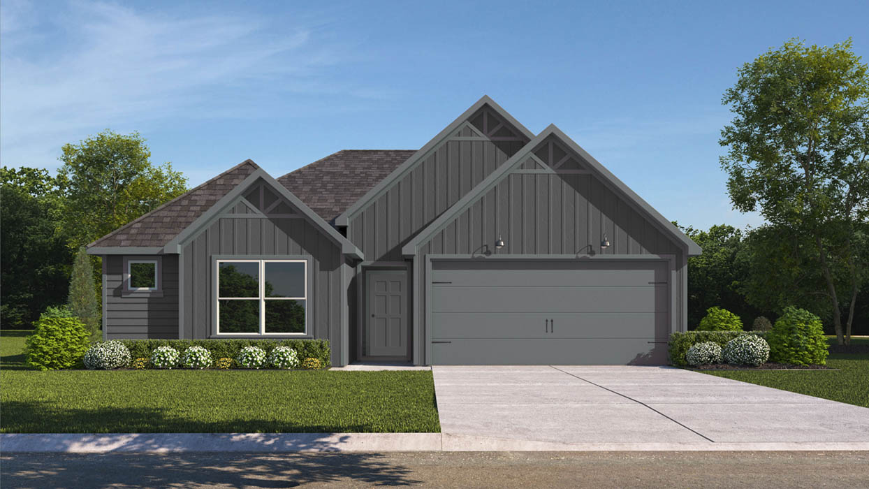 Bellvue G Elevation with Brick.