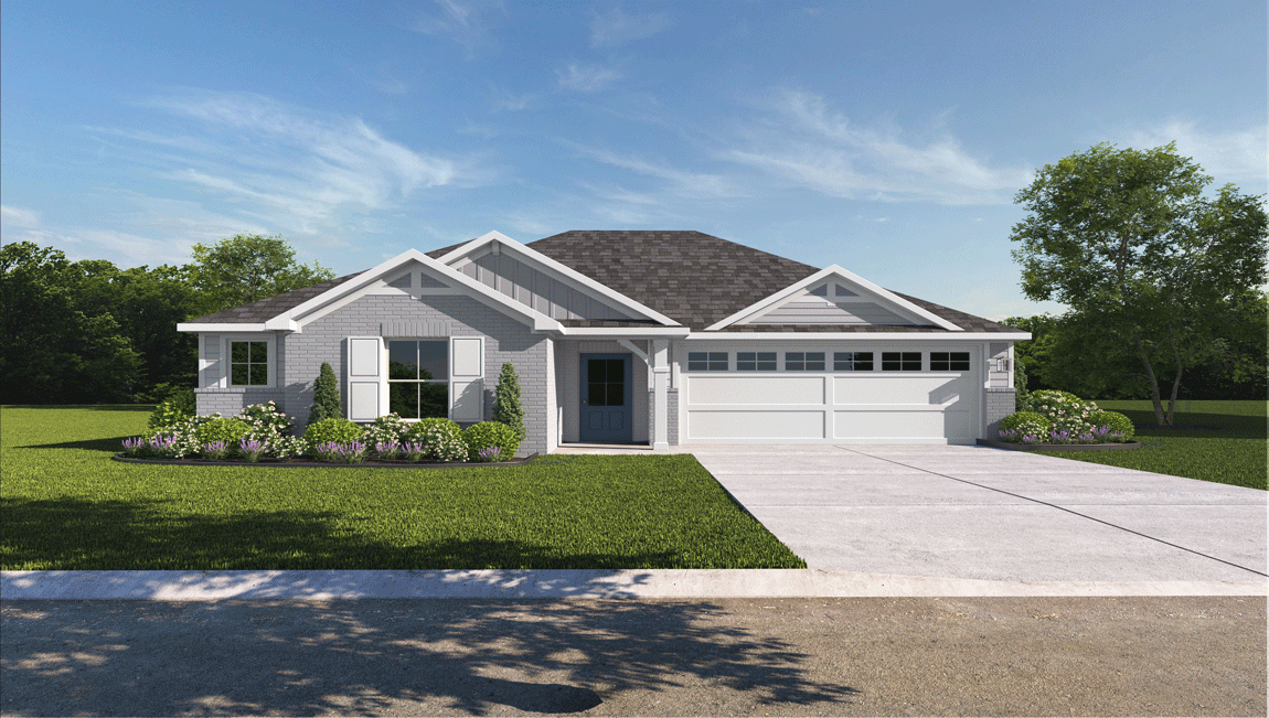 Fargo H Elevation with Brick.