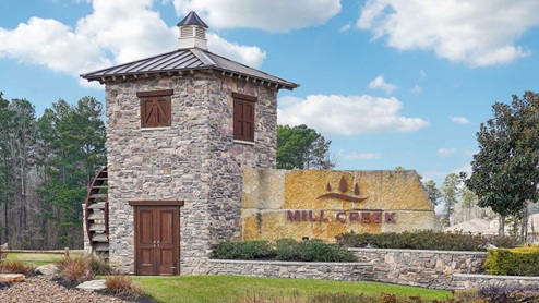 Mill Creek front monument.