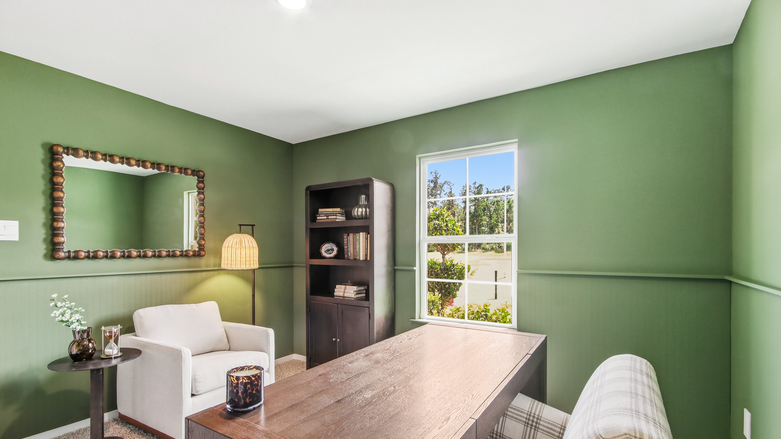 Study with stylish vinyl flooring
