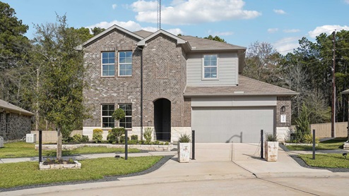 Front image of the two-story model home.