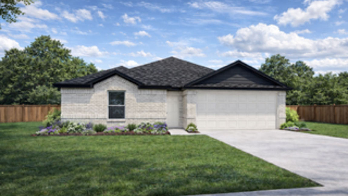 One story home with two car garage