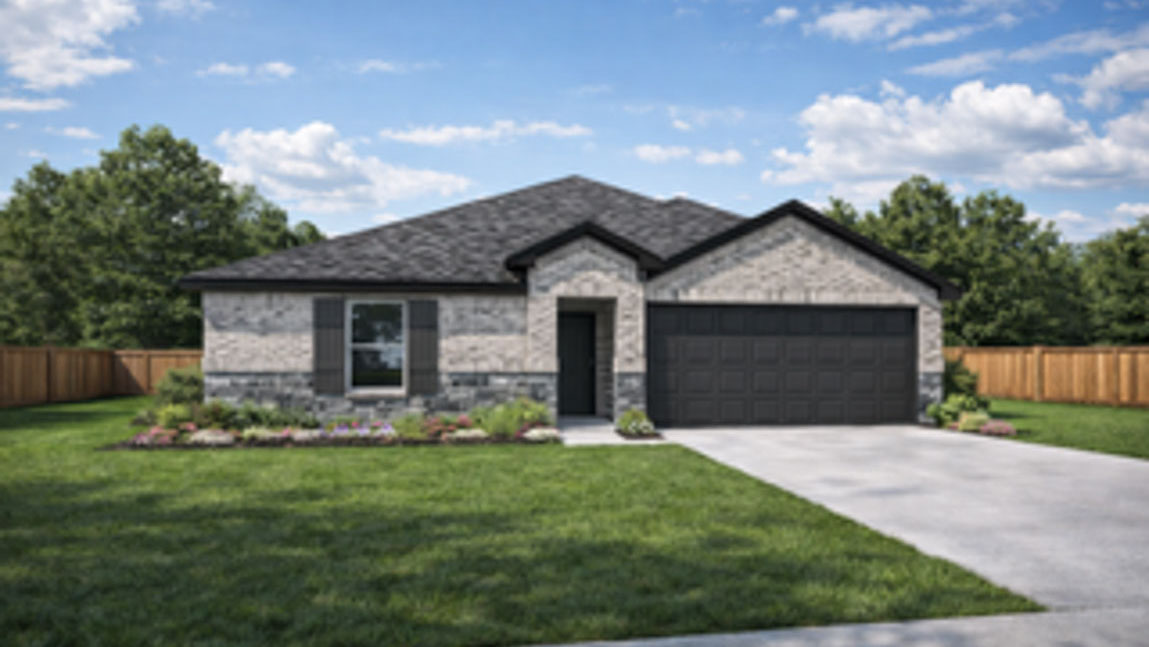 One story home with two car garage