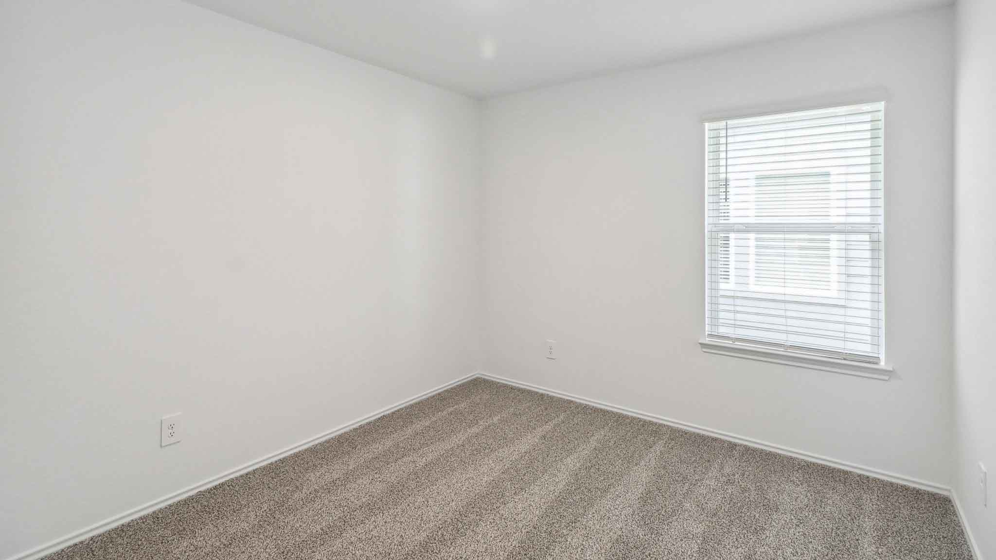 Secondary bedroom with carpet flooring and a bright window.
