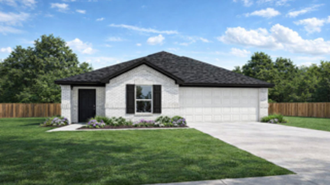 One story home with two car garage