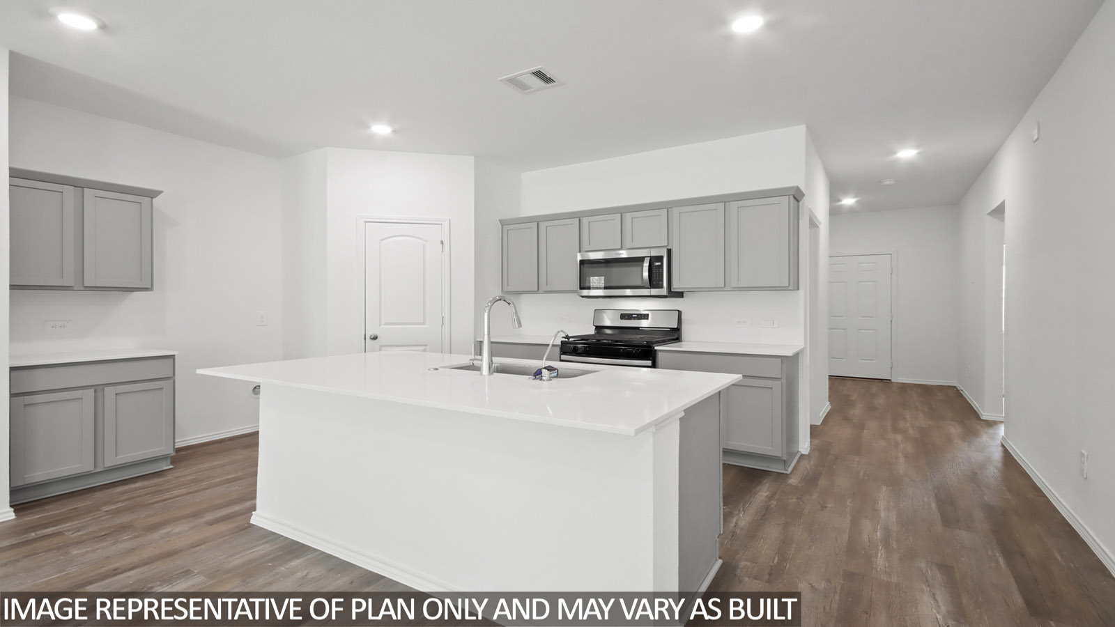 Kitchen with an island