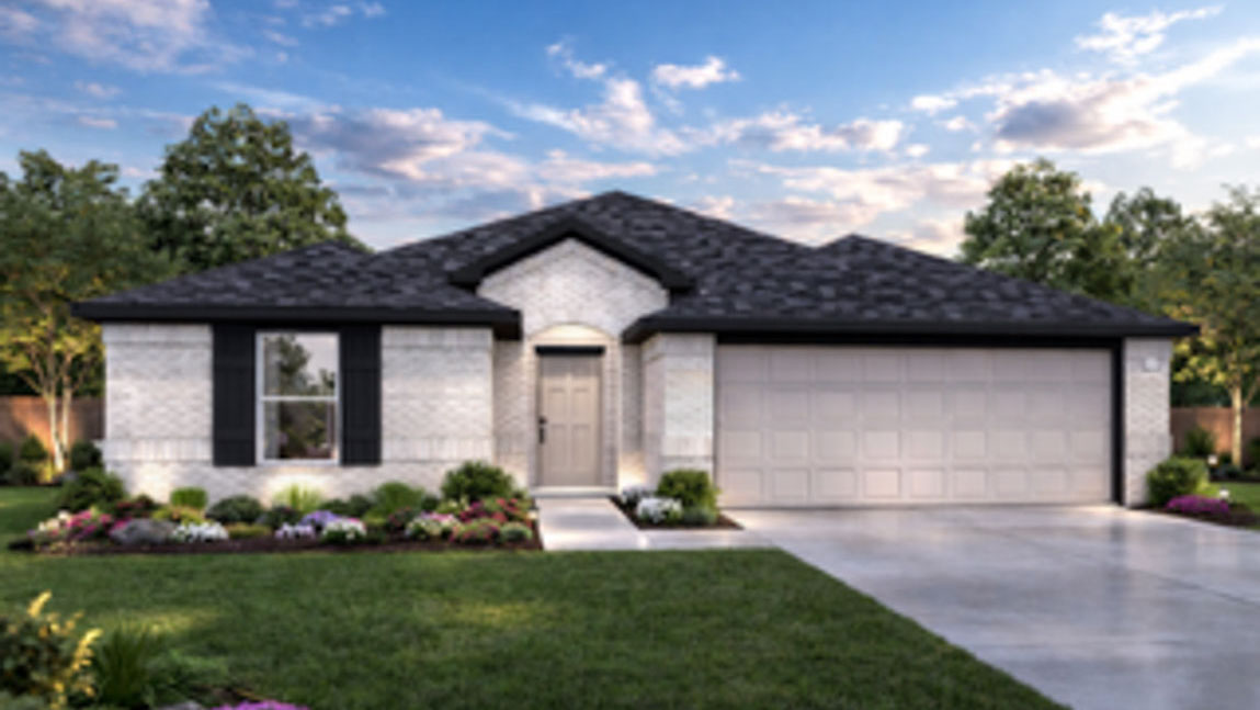 one story home with brick