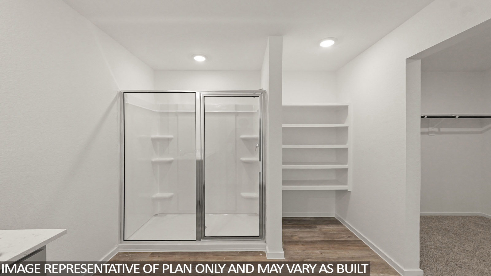 Primary bathroom with stand-alone shower