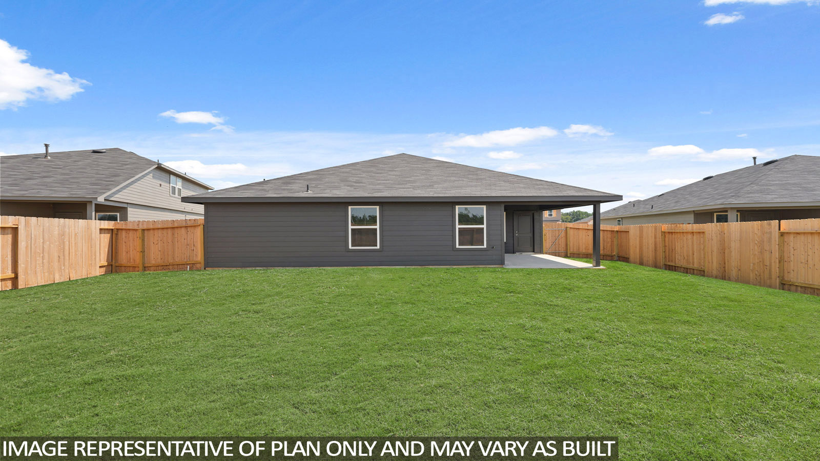 covered patio with overhead lighting
