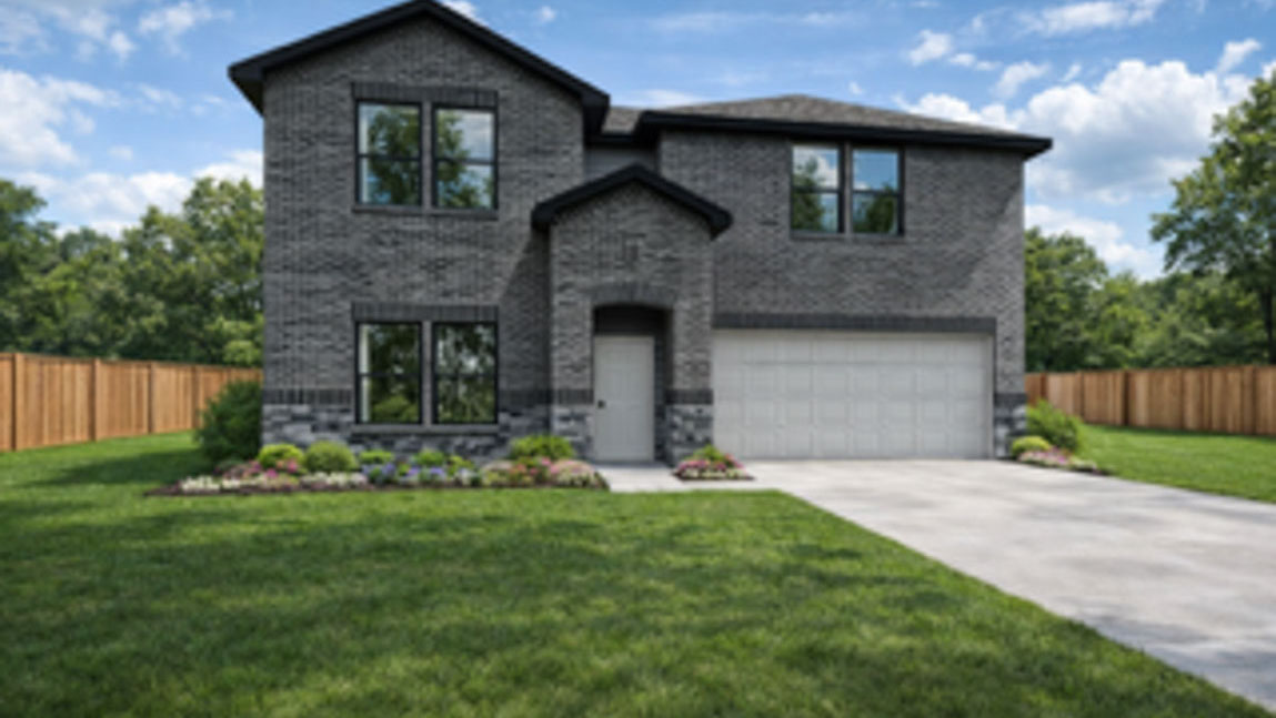 two story house with 2 car garage