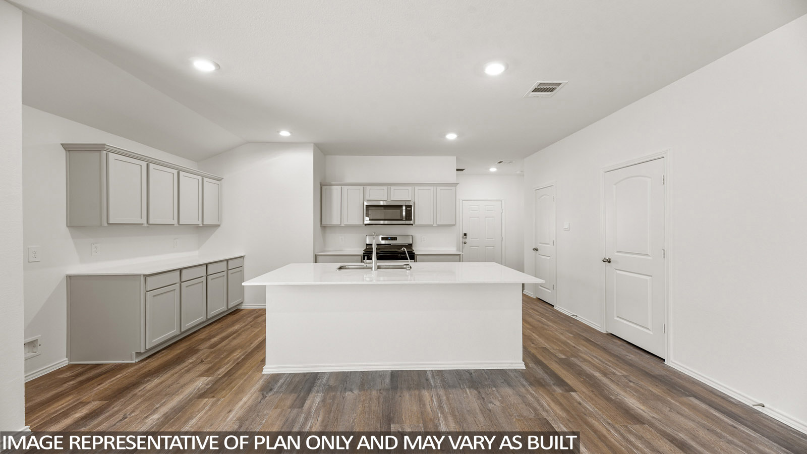 Kitchen with an island