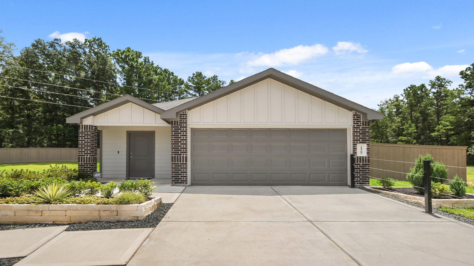 One story home with two car garage