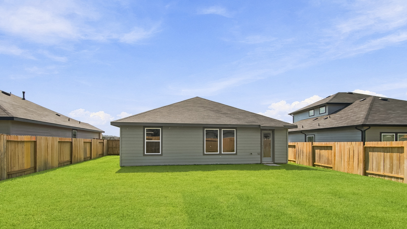 Back of house with jamies hardie siding