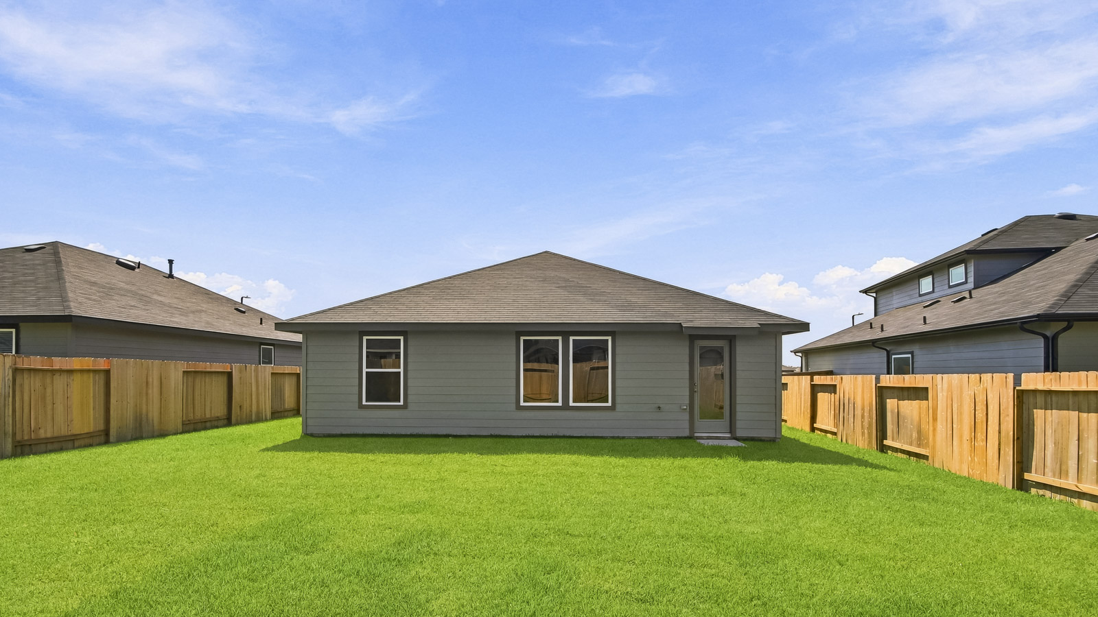 Back of house with jamies hardie siding
