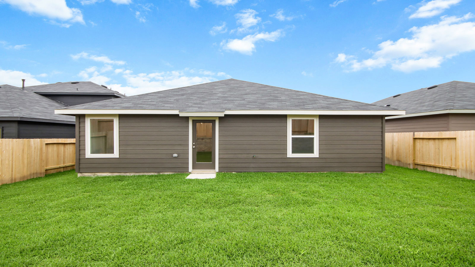 Back of house with jamies hardie siding