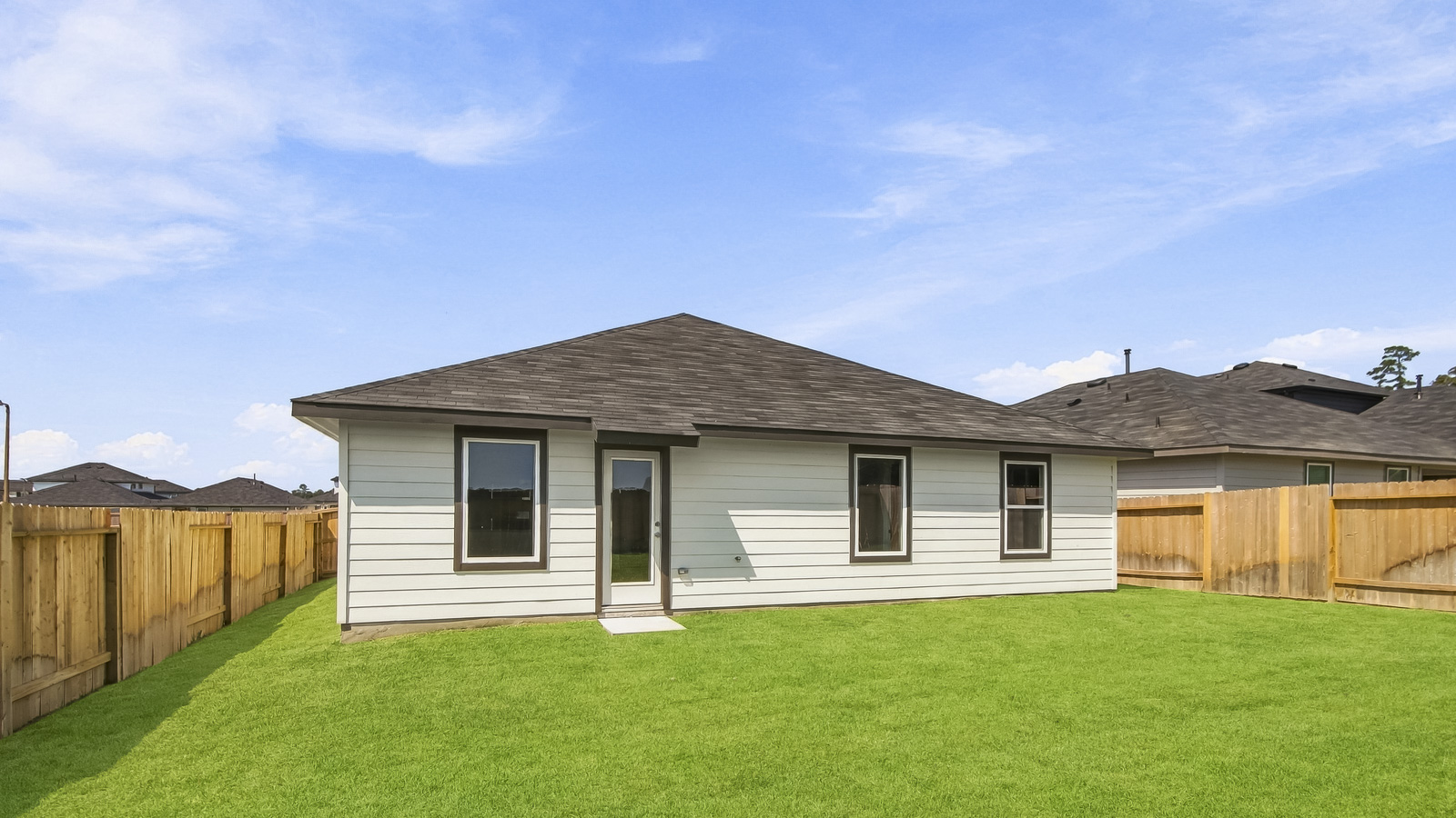 Back of house with jamies hardie siding