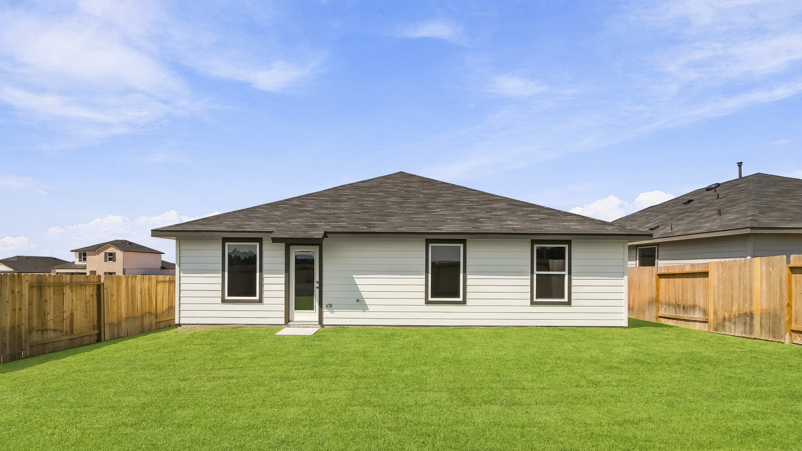 Back of house with jamies hardie siding