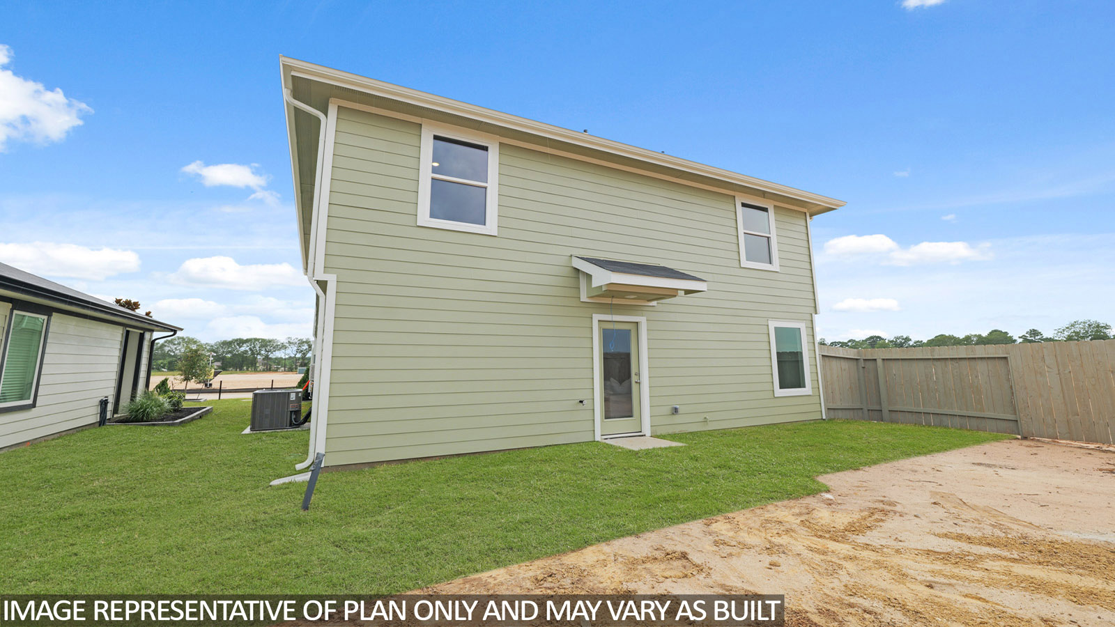 Backyard of the home.