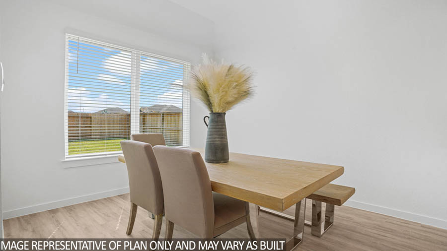 Dining area with vinyl flooring
