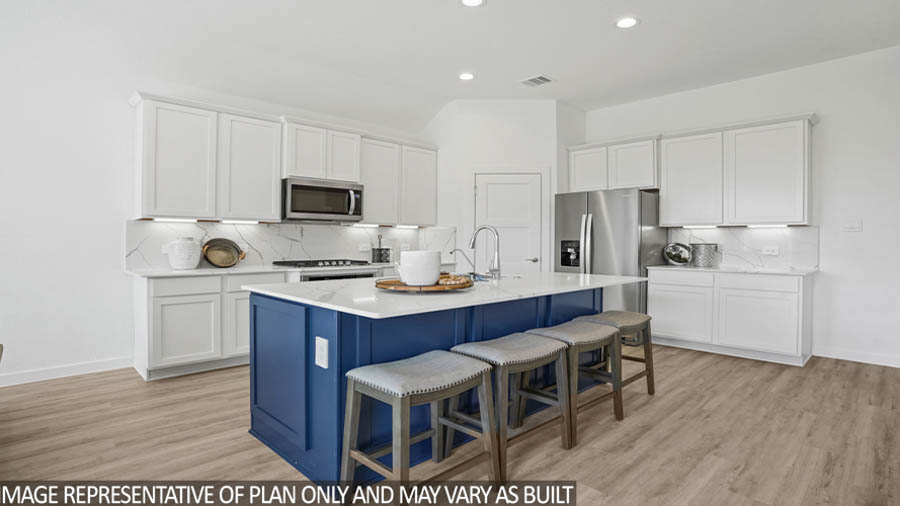 Kitchen with an island