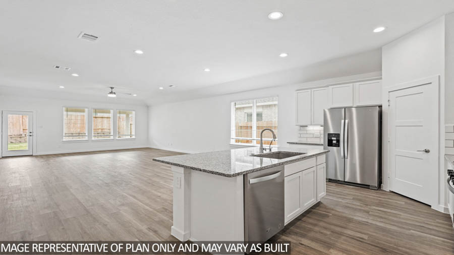 Kitchen with an island