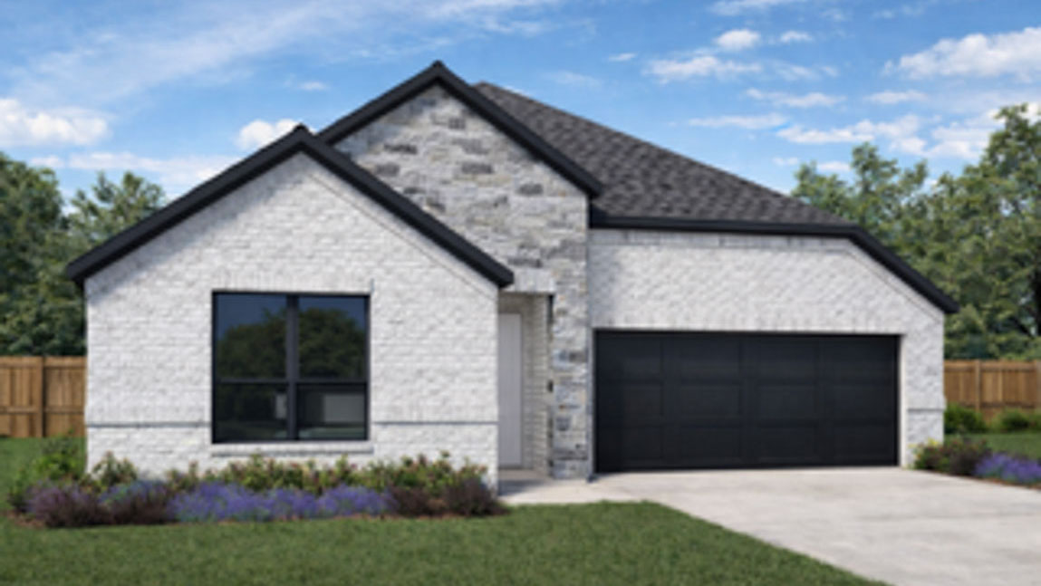 One story home with two car garage