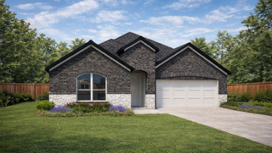 One story home with two car garage