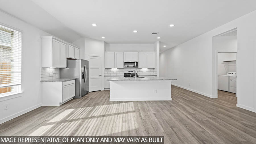 Kitchen with an island