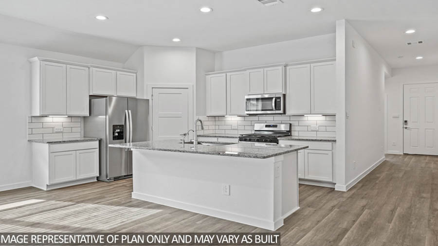 Kitchen with an island