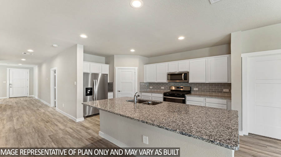 Kitchen with an island