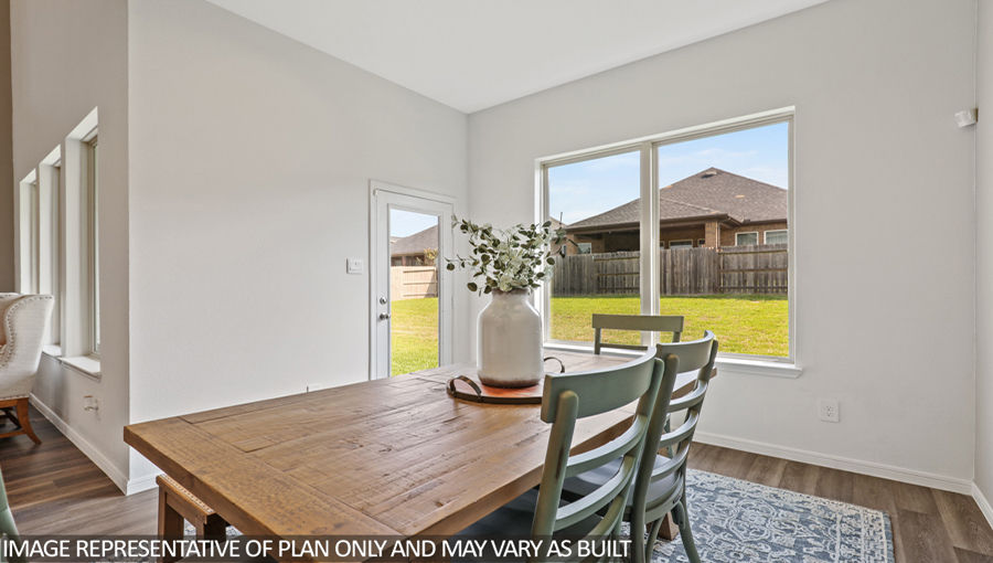 Dining area with vinyl flooring
