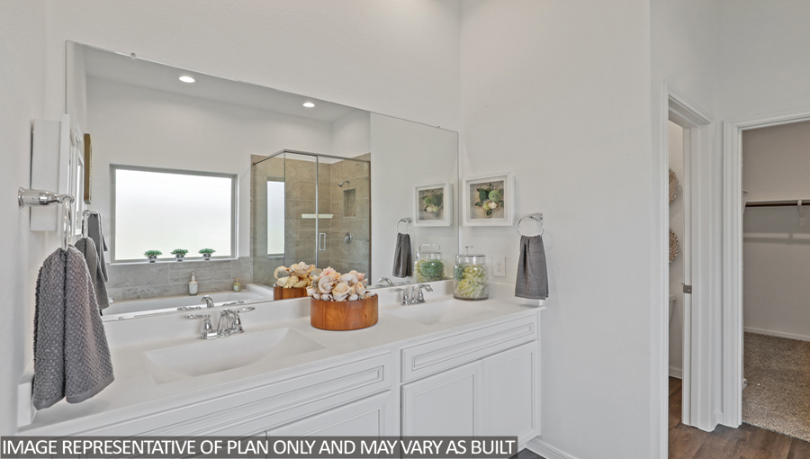Primary bathroom with double sinks