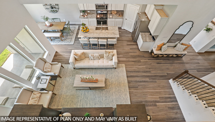 Eagle-eye view of the living room