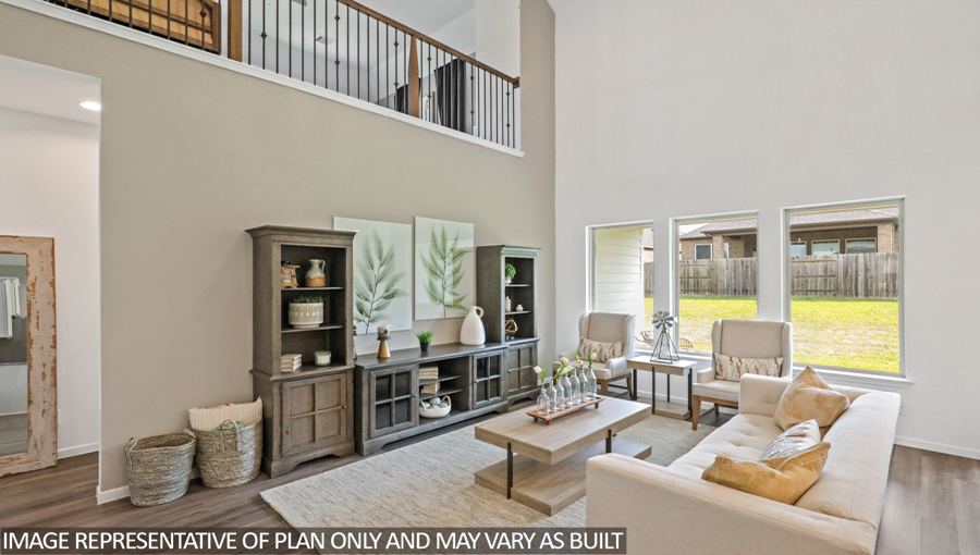 Open concept living, dining, and kitchen area