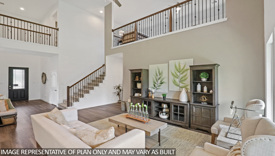 Open concept living, dining, and kitchen area