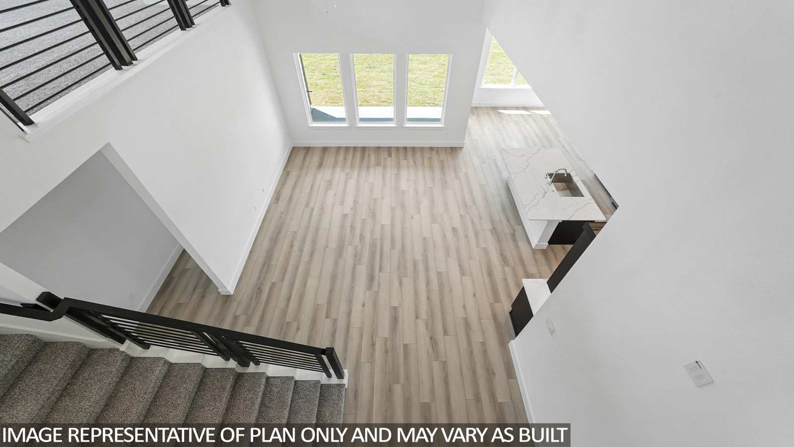 Staircase and vinyl flooring