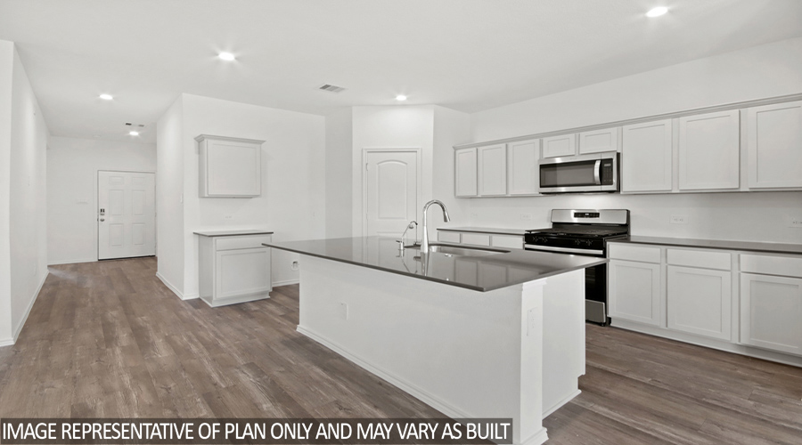 Kitchen with island.