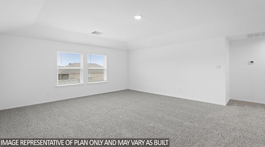 Upstairs game room with two bright windows.