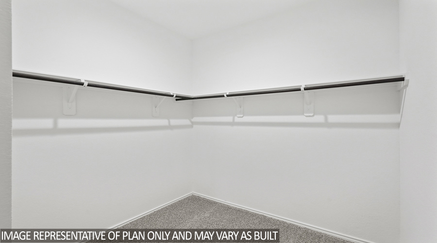 Primary bedroom walk-in closet with carpet flooring and overhead storage space.